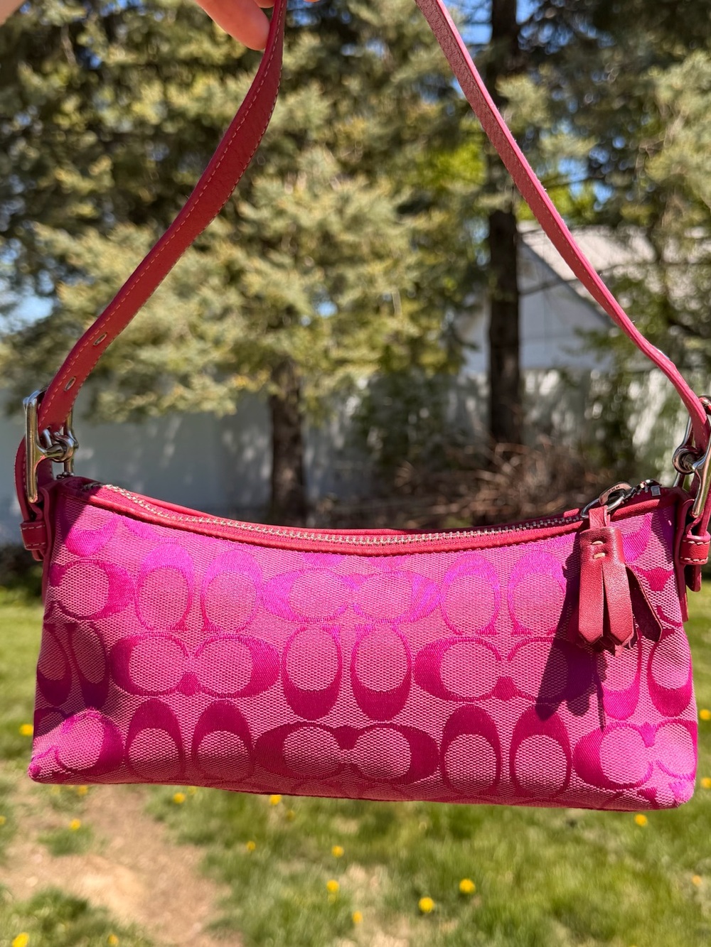 HOT PONK COACH EAST WEST SOHO Y2K DEMI BAG SIGNATURE JACQUARD